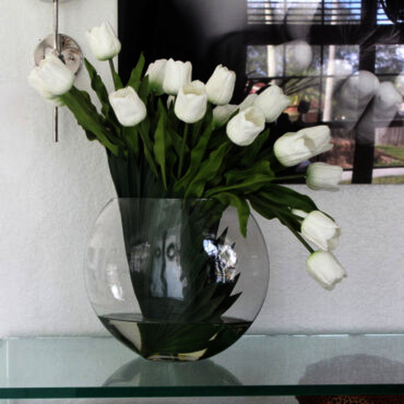 Tulipes Blanches Dans Un Vase Lune